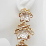 Metallic Flower Dangle Earrings
