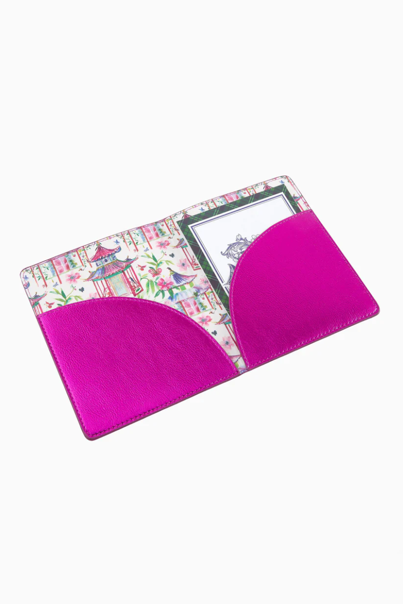 Metallic Hot Pink Mahjong Card Folio