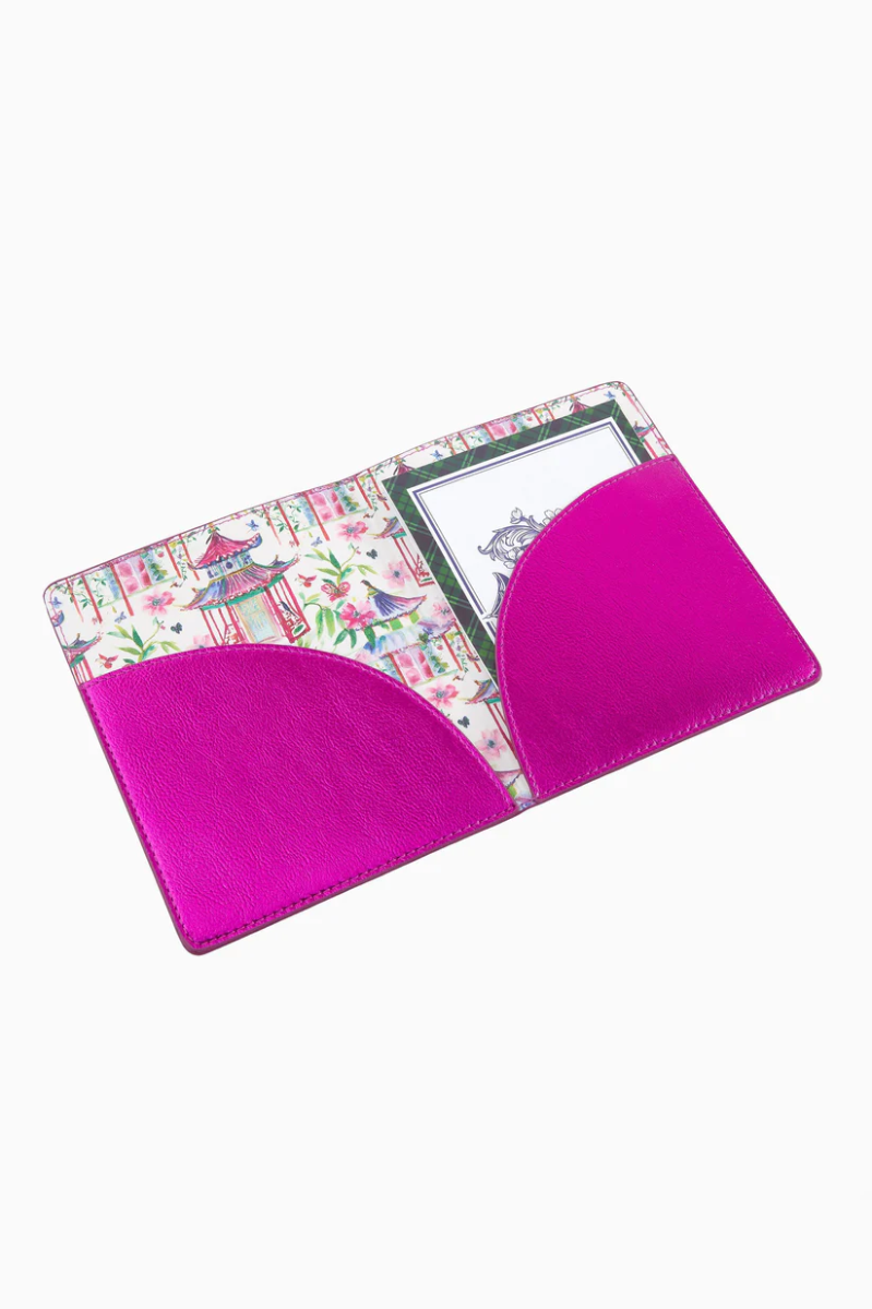 Metallic Hot Pink Mahjong Card Folio
