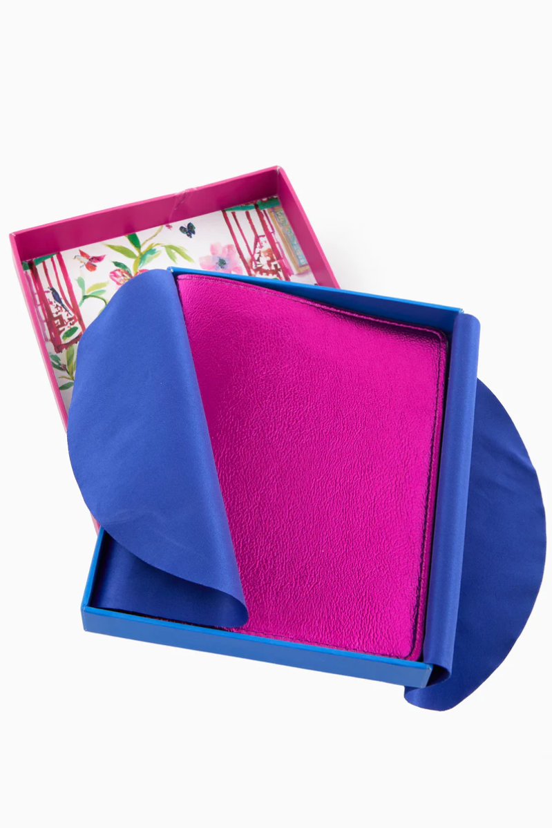 Metallic Hot Pink Mahjong Card Folio