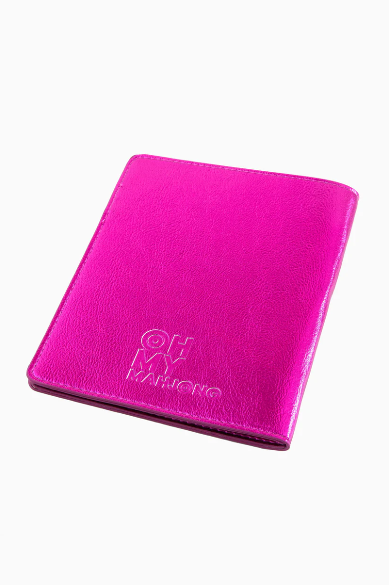 Metallic Hot Pink Mahjong Card Folio