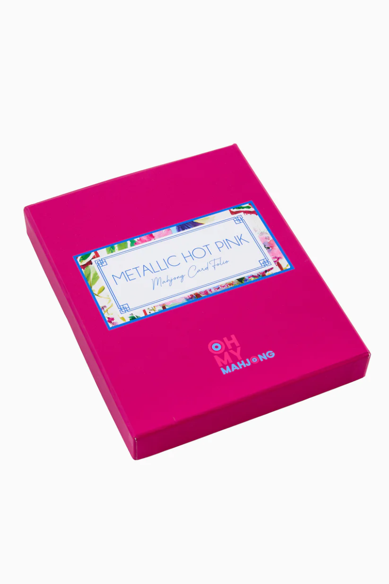 Metallic Hot Pink Mahjong Card Folio