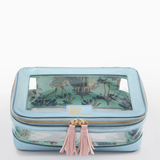 Metallic Light Blue Tile Storage Bag | Oh My Mahjong