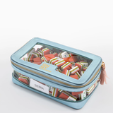 Metallic Light Blue Tile Storage Bag | Oh My Mahjong