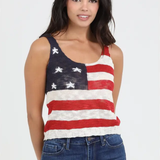 American Flag Knit Tank Top
