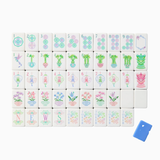 Set of 40 small tiles with plant illustrations on a white background. Moonlight Mahjong Tiles | Oh My Mahjong
