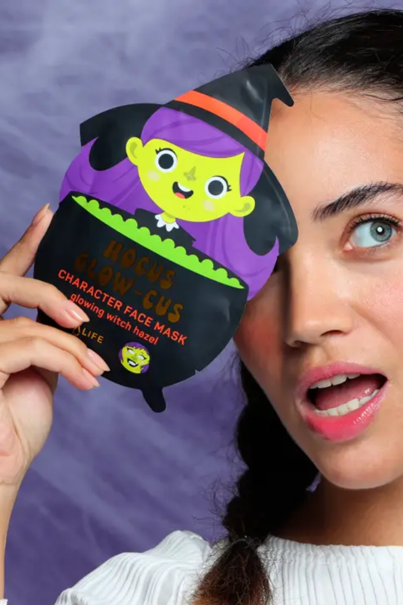 Hocus Glow-Cus Glowing Witch Face Mask