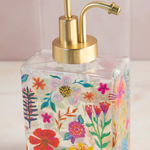 Vintage Floral Glass Soap Dispenser | Natural Life