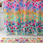 Tufted Runner Bath Mat | Cream Floral Vines