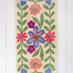 Tufted Runner Bath Mat | Cream Floral Vines