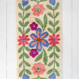 Tufted Runner Bath Mat | Cream Floral Vines