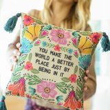 Boho Cotton Tassel Pillow | Natural Life