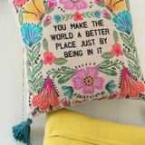 Boho Cotton Tassel Pillow | Natural Life