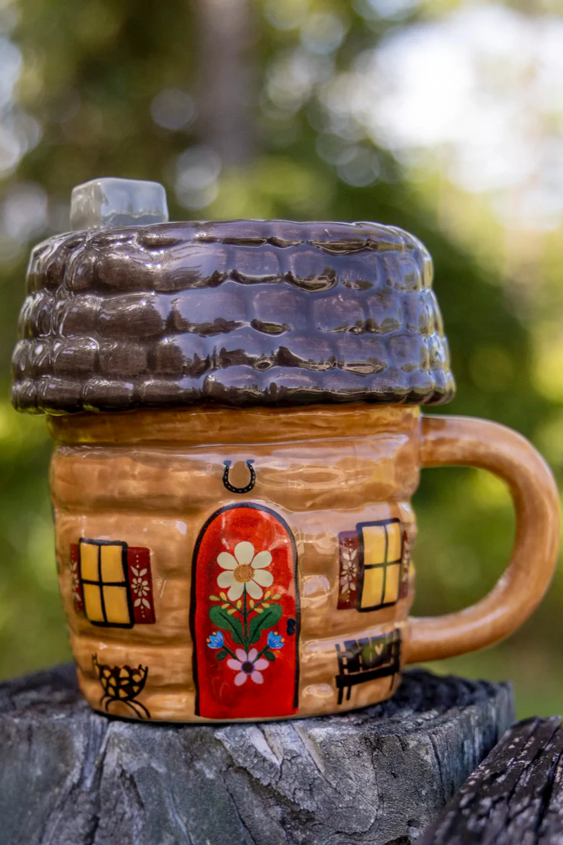 Cozy Cabin Lidded Mug | Natural Life