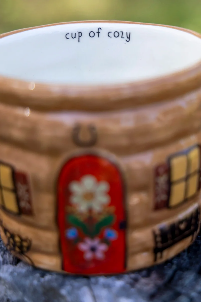 Cozy Cabin Lidded Mug | Natural Life
