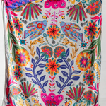 Double-Sided Cozy Throw Blanket | Taupe Birds