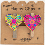 Heart Magnet Happy Clips, Set of 2 | Natural Life