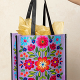 XL Happy Bag | Purple Folk Flower