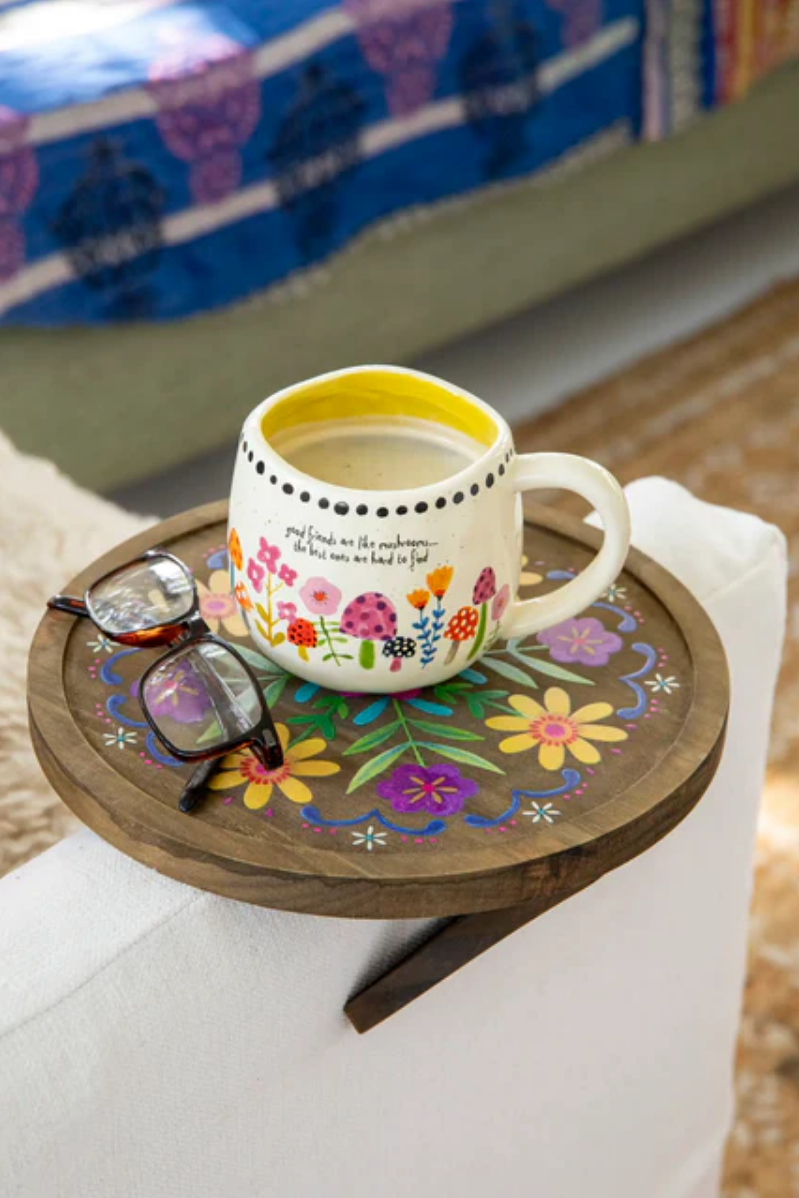 Folk Flower Clip On Sofa Tray Table | Natural Life