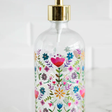 Floral Glass Soap Dispenser | Natural Life