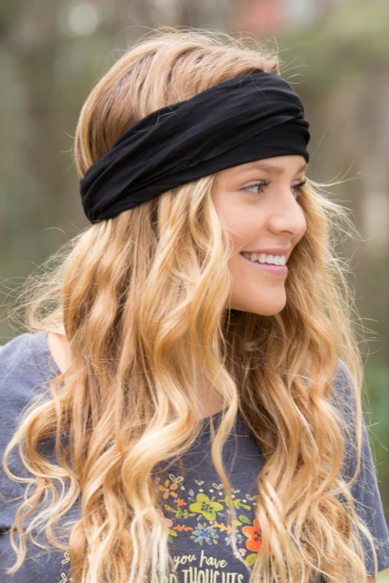 Solid Boho Bandeau | Natural Life | Black