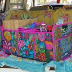 Car Trunk Organizer |  Navy Folk Flower