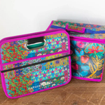 Car Trunk Organizer |  Navy Folk Flower