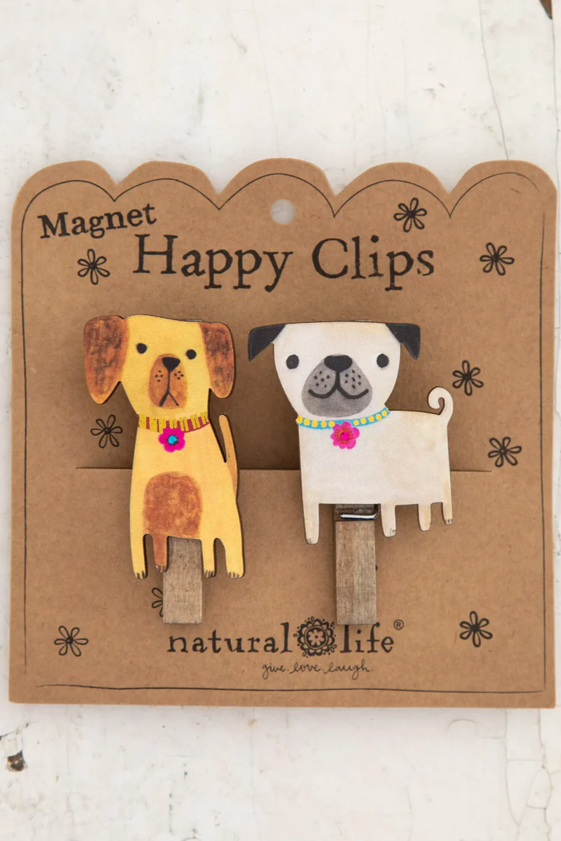 Dog Magnetic Happy Clips | Natural Life