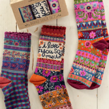 I Love You Boxed Boho Socks, Set of 3 | Natural Life