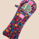 Bungalow Floral Velvet Puffy Glasses Case