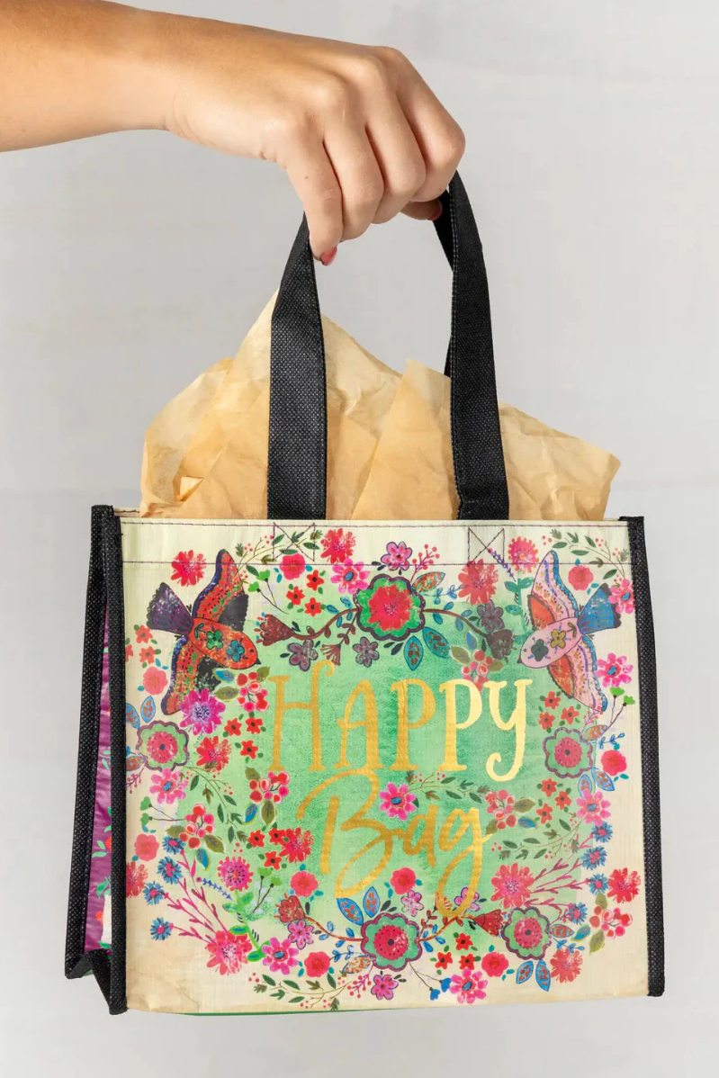 Medium Happy Bag | Natural Life | Cream Birds