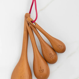 Folk Flower Wooden Measuring Spoons, Set of 4 | Natural Life