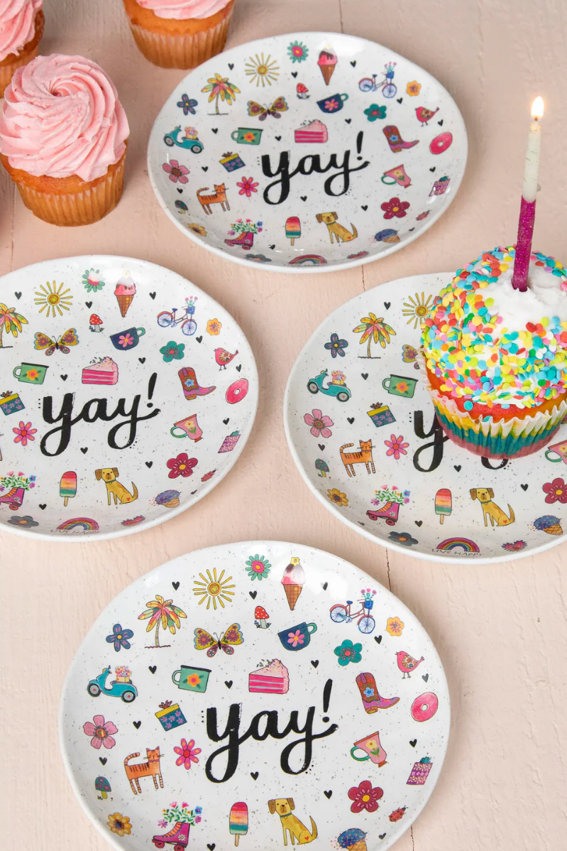 Melamine Party Plates, Set of 4 | Natural Life