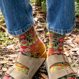 Neutral Floral Boxed Boho Socks, Set of 3 | Natural Life
