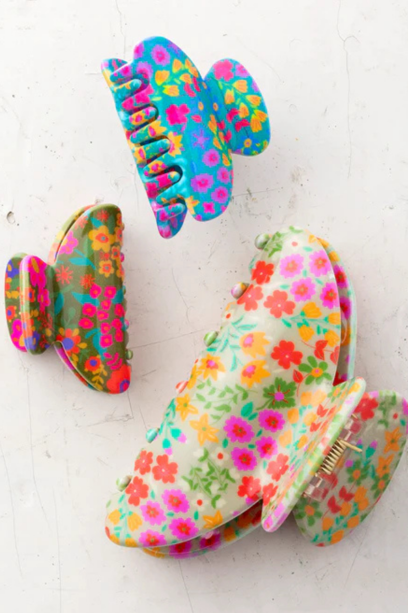 Floral Claw Clips, Set of 3 | Natural Life