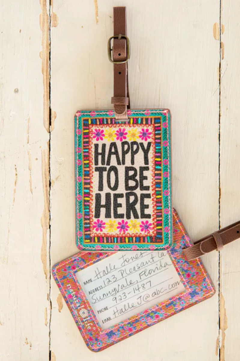 Travel Happy Luggage Tag | Natural Life