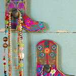 Boot Adhesive Wooden Wall Hook, Set of 2 | Natural Life