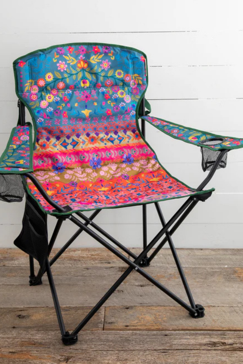 Folk Floral Happy Camper Chair | Natural Life