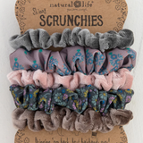 Print & Velvet Scrunchies, Set of 5 | Natural Life