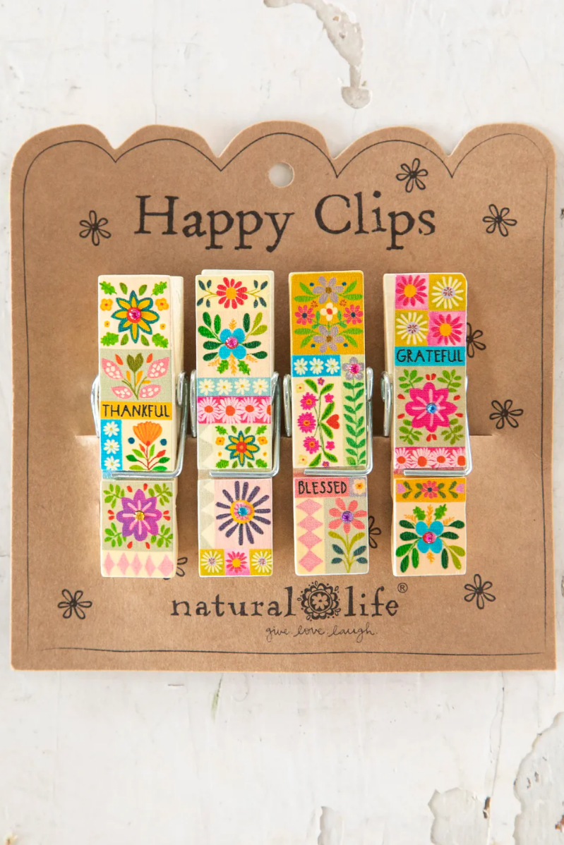 Happy Clips, Set of 4 | Natural Life
