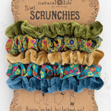 Print & Velvet Scrunchies, Set of 5 | Natural Life