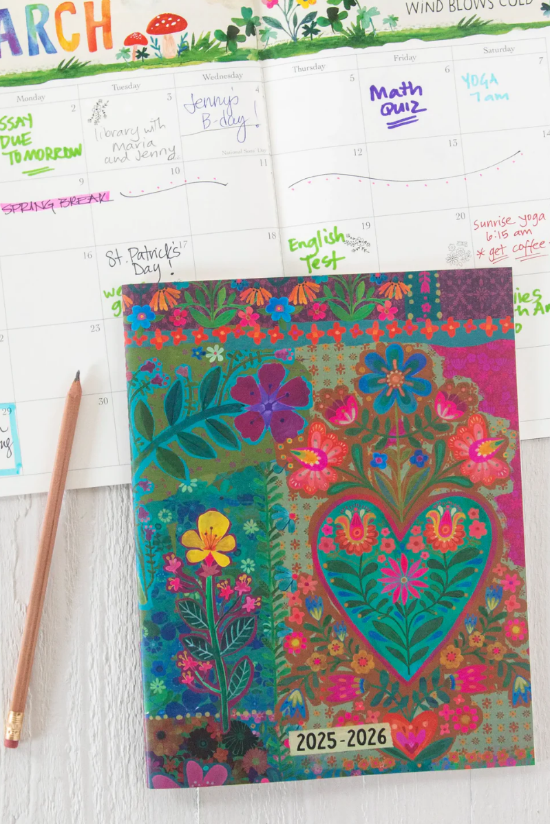 2025-26 Academic Planner | Natural Life | Teal Heart