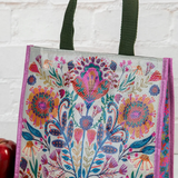 Cream Folk Flower Insulated Lunch Bag | Natural Life