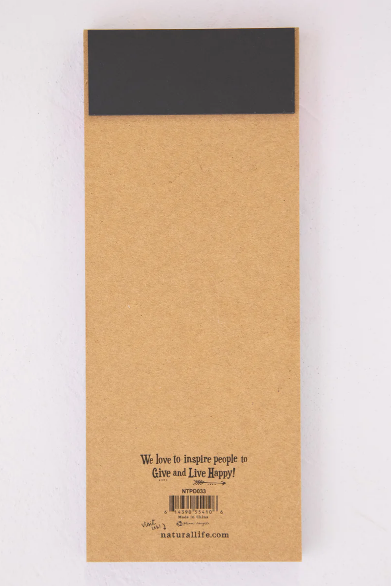 Kraft paper package with a black magnet on a white background