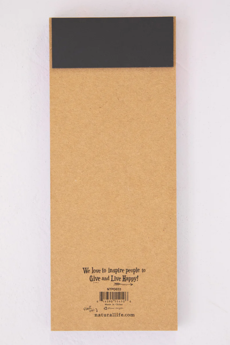 Kraft paper package with a black magnet on a white background