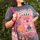 Pink Patchwork Insulated Water Bottle Carrier | Natural Life