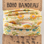Full Boho Bandeau® Headband | Taupe Mandala Motif