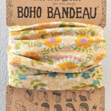 Full Boho Bandeau® Headband | Taupe Mandala Motif