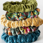 Velvet Scrunchies, Set of 5 | Natural Life