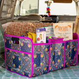Car Trunk Organizer |  Navy Folk Flower